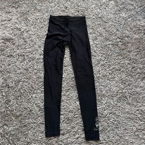 Y-3 Adidas Yohji Yamamoto Leggings Black Stretch Women's Sz Small Authentic❤️